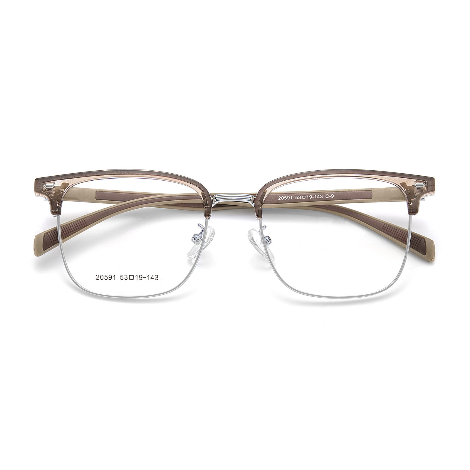 20591 Przypadkowe, plastikowe, stalowe okulary ze stopu