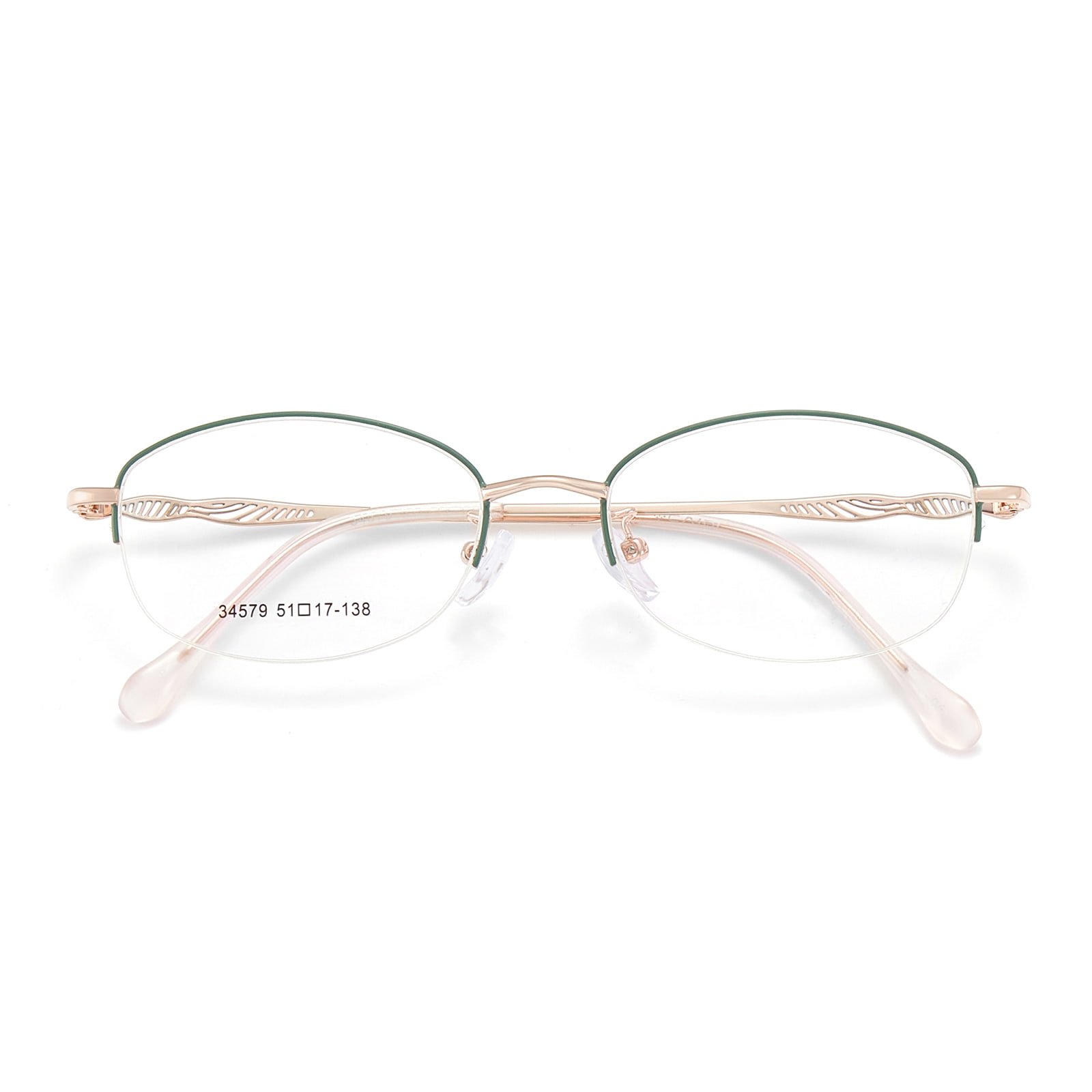 34579 Biurowe asymetryczne okulary ze stopu Hollow Line