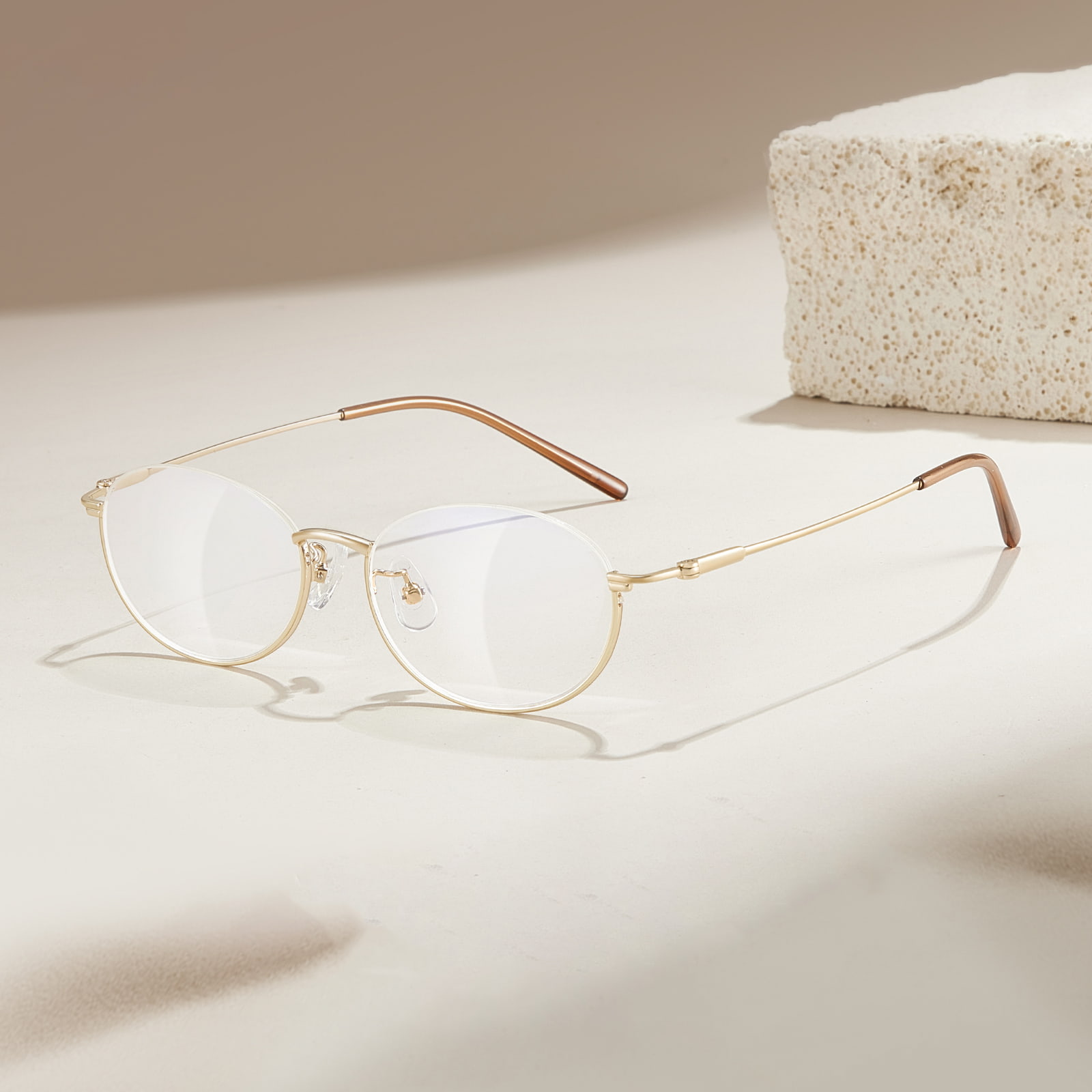 58201 Znakomite okulary aluminiowe z odwróconą półramką