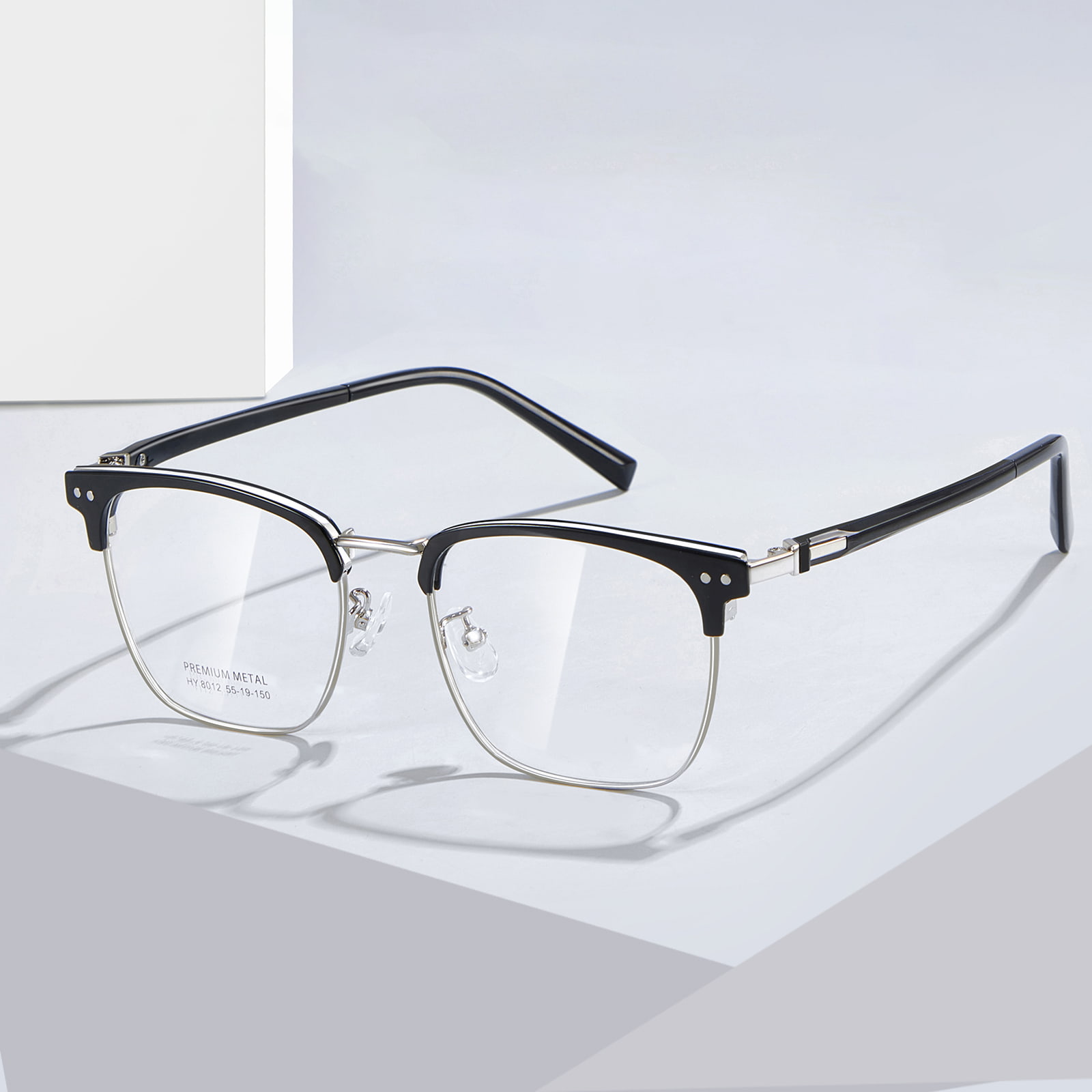 8012 Minimalistyczne okulary ze stopu ciśnieniowego na nos