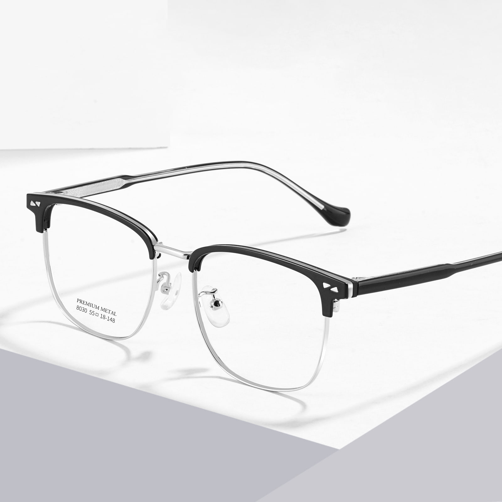 Okulary biznesowe 8030 z wbudowanymi metalowymi paskami