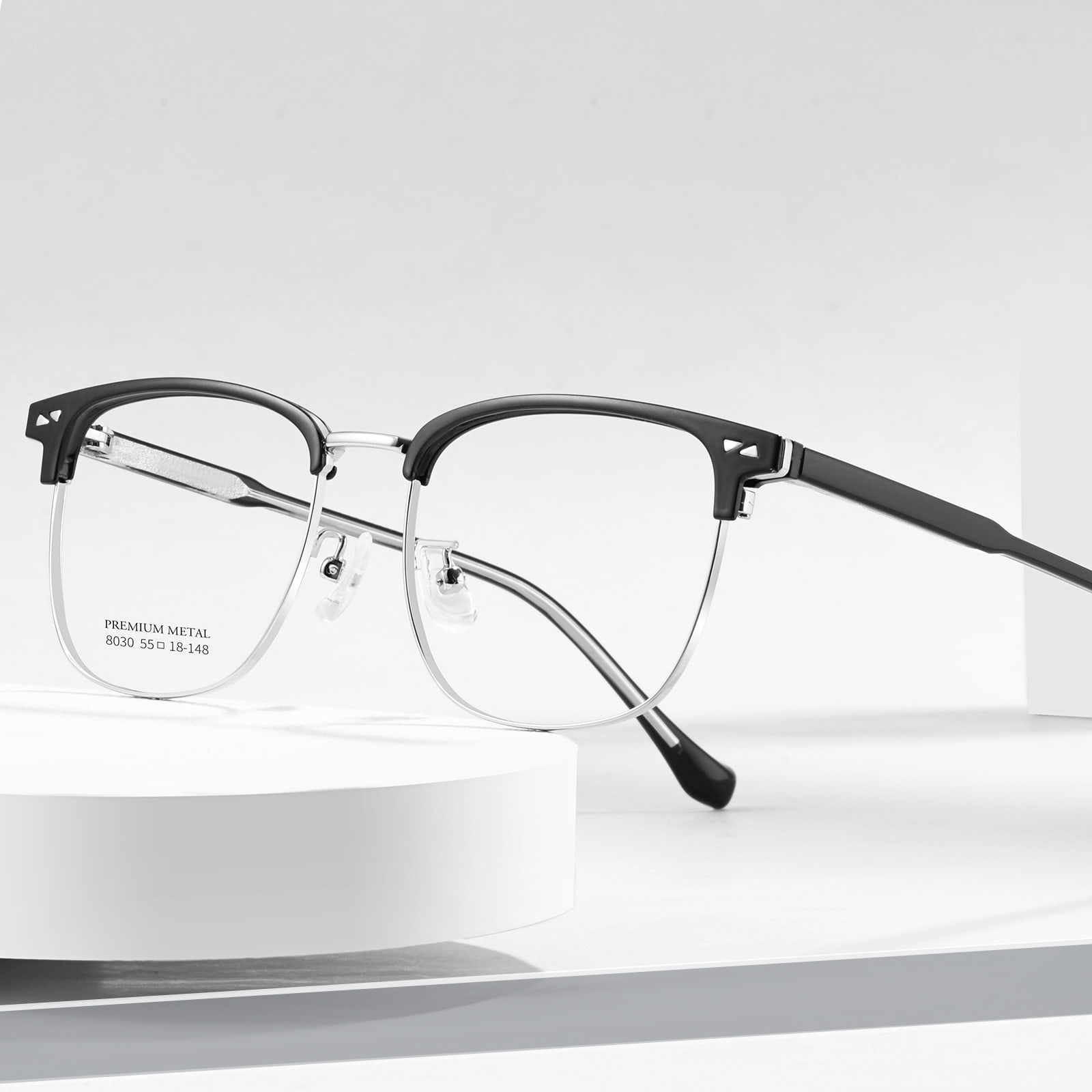 Okulary biznesowe 8030 z wbudowanymi metalowymi paskami
