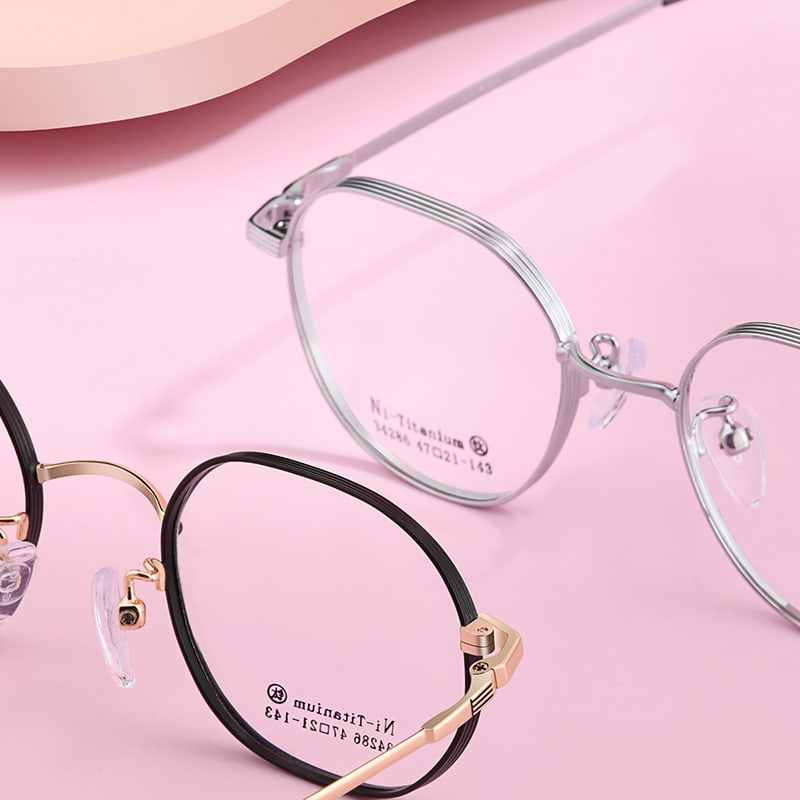 34286 Casualowe wielokątne okulary ze stopu