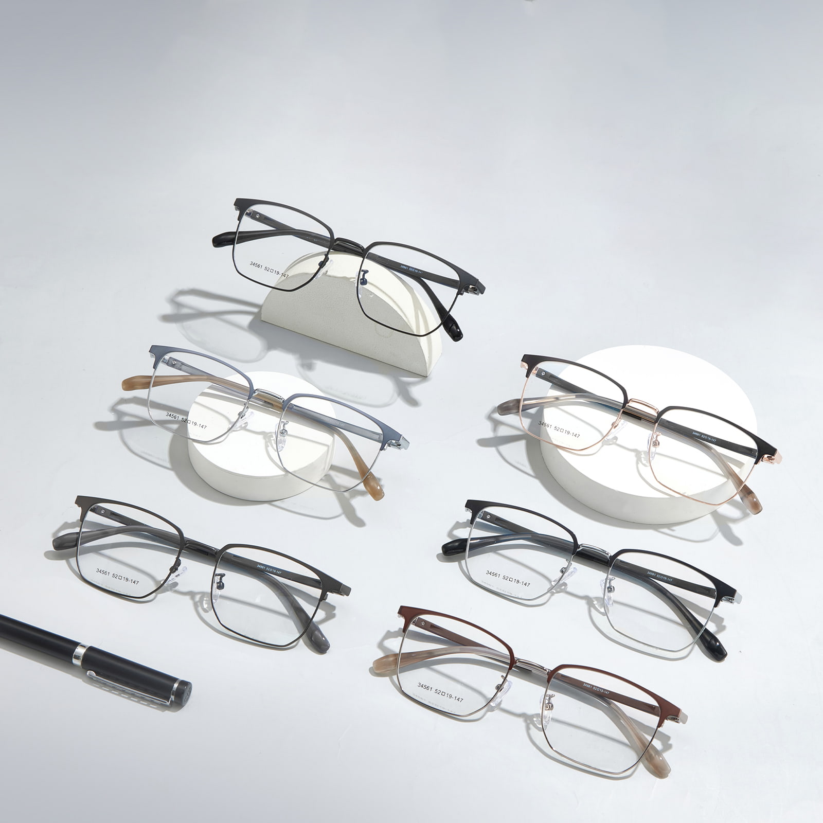 34561 Okulary Business Gentleman ze stopu silikonu