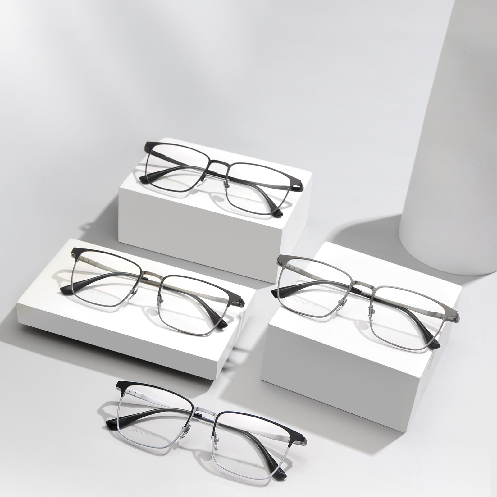 TA2212 Biznesowe okulary antypoślizgowe z czystego tytanu
