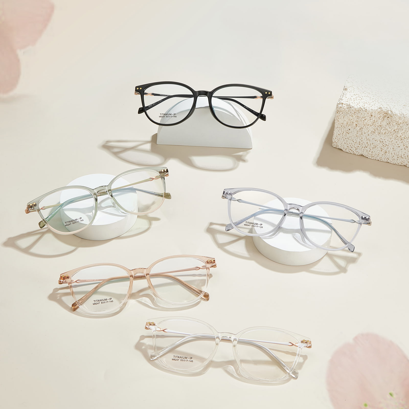 M8247 Ultralekkie okulary beta z poszerzoną krawędzią