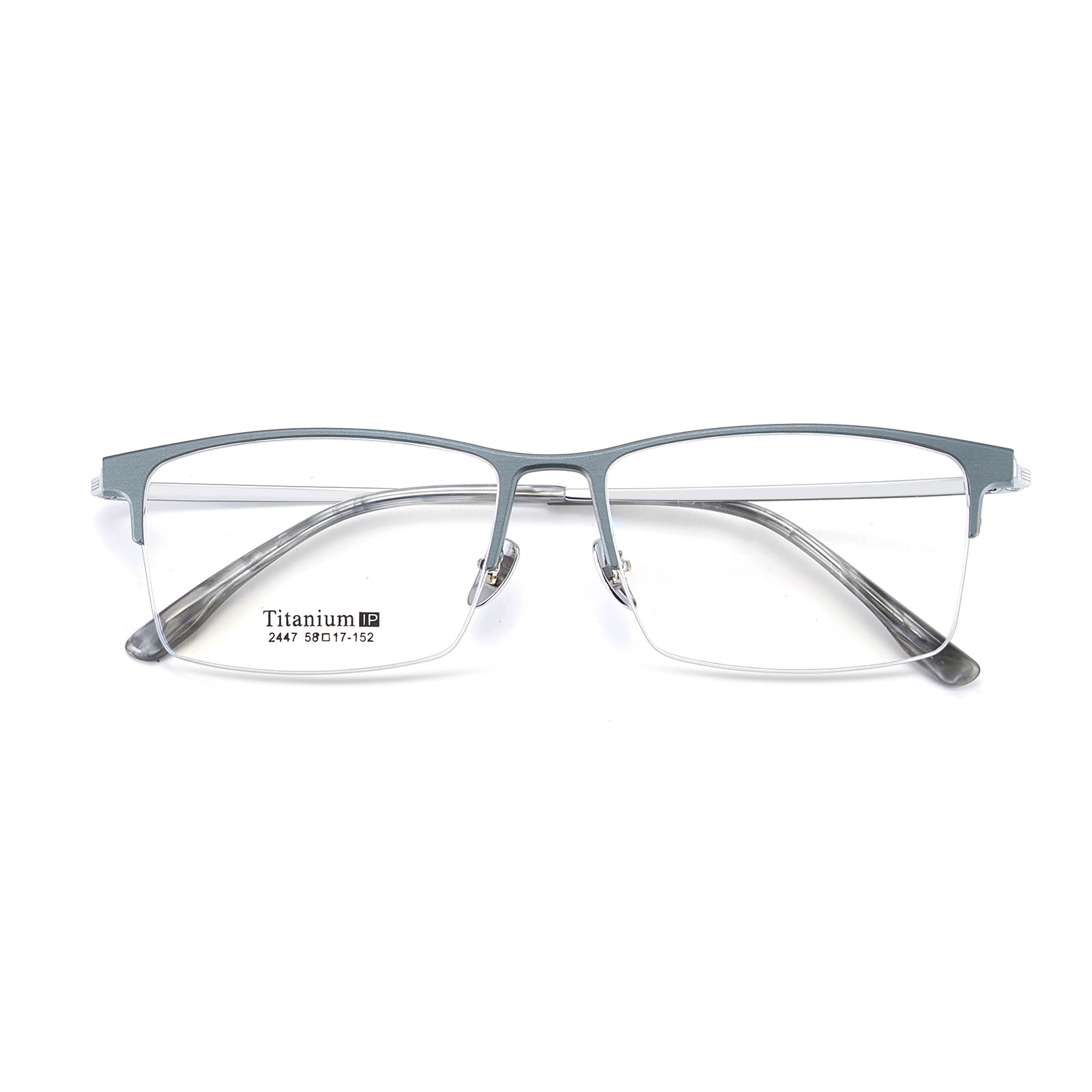 2447 Computer Office Duże aluminiowe okulary magnezowe z półramkami