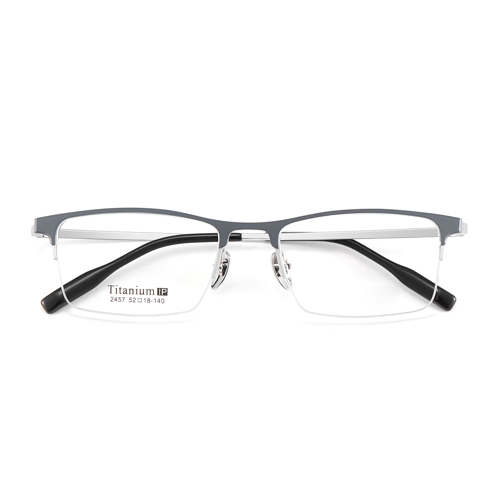 2457 Szczotkowane, półramkowe, odporne na uderzenia aluminiowe okulary magnezowe
