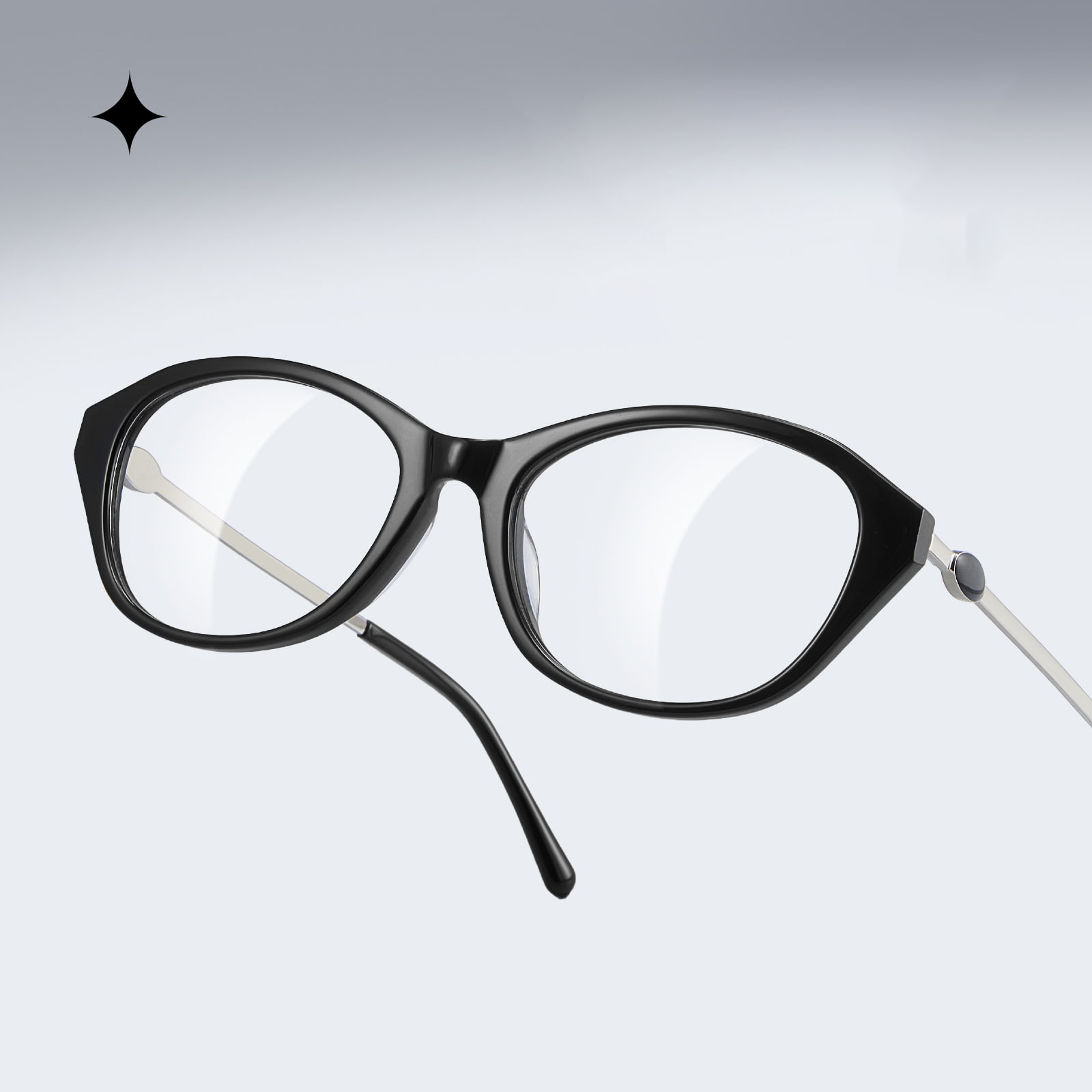 BC2039 Retro okulary z octanu w kształcie kocich oczu