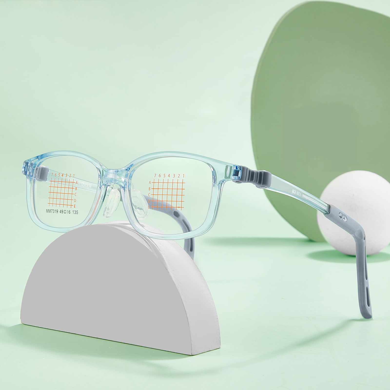 MM7319 Zatrzaskowe okulary EMS z zawiasem pamięci