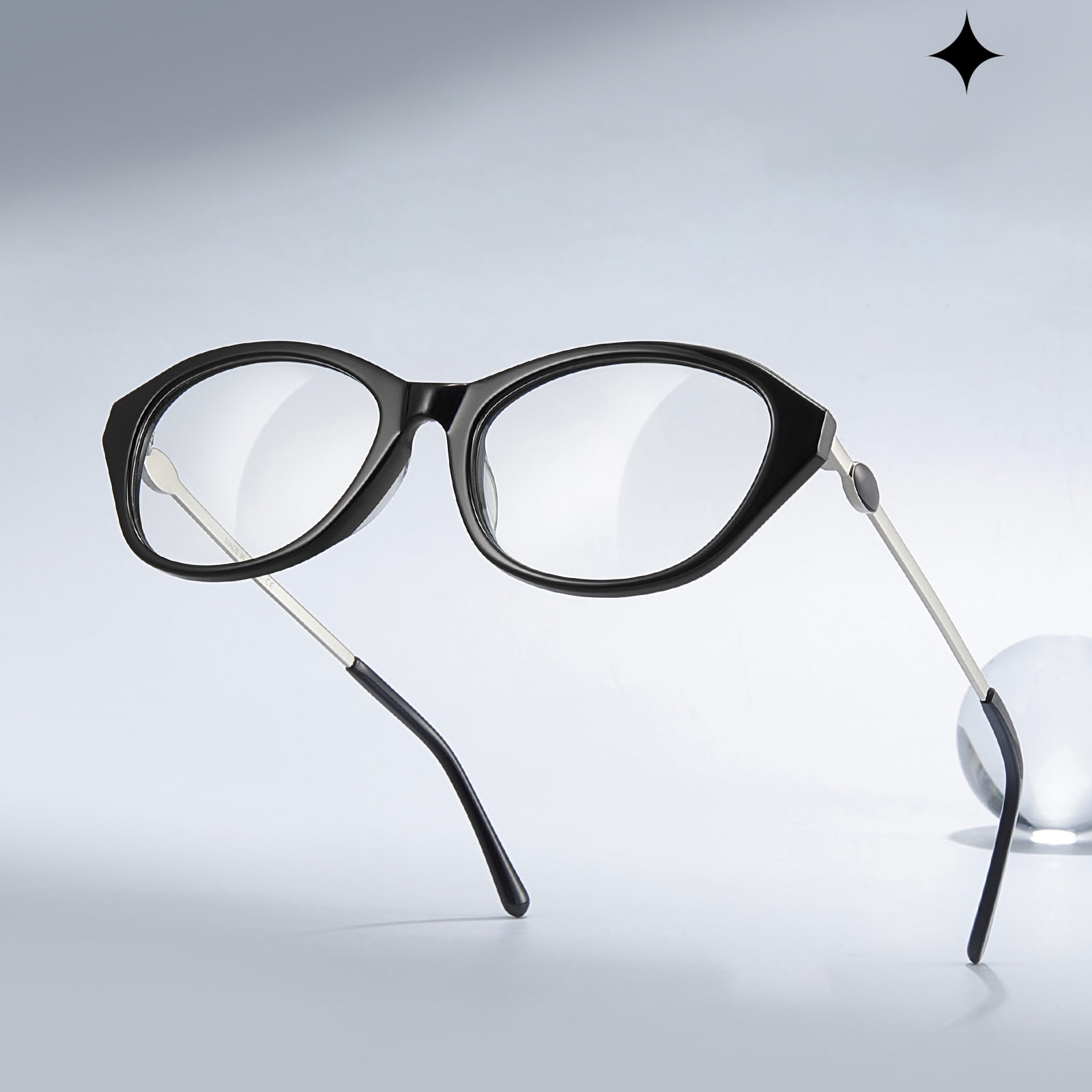BC2039 Retro okulary z octanu w kształcie kocich oczu