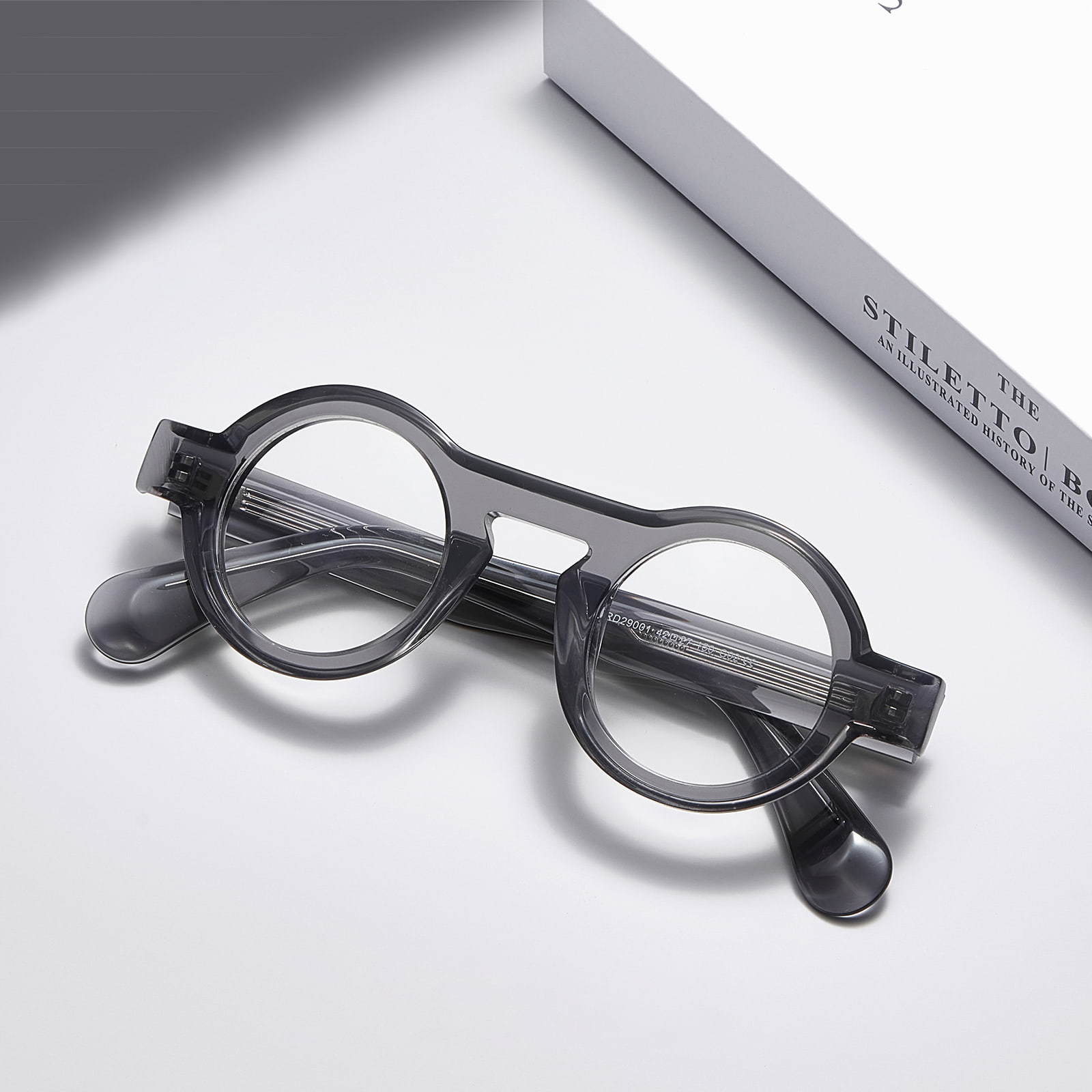RD29001 Rock Małe, okrągłe okulary z acetatu