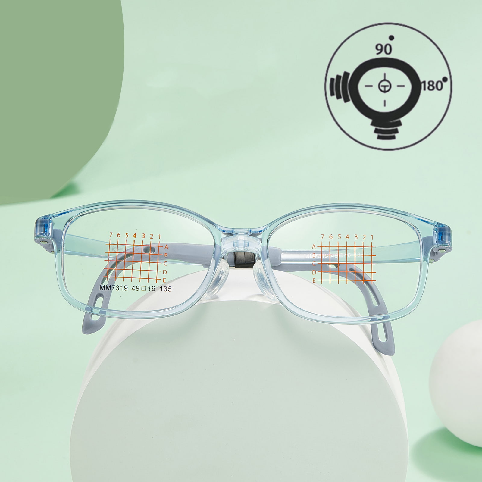 MM7319 Zatrzaskowe okulary EMS z zawiasem pamięci