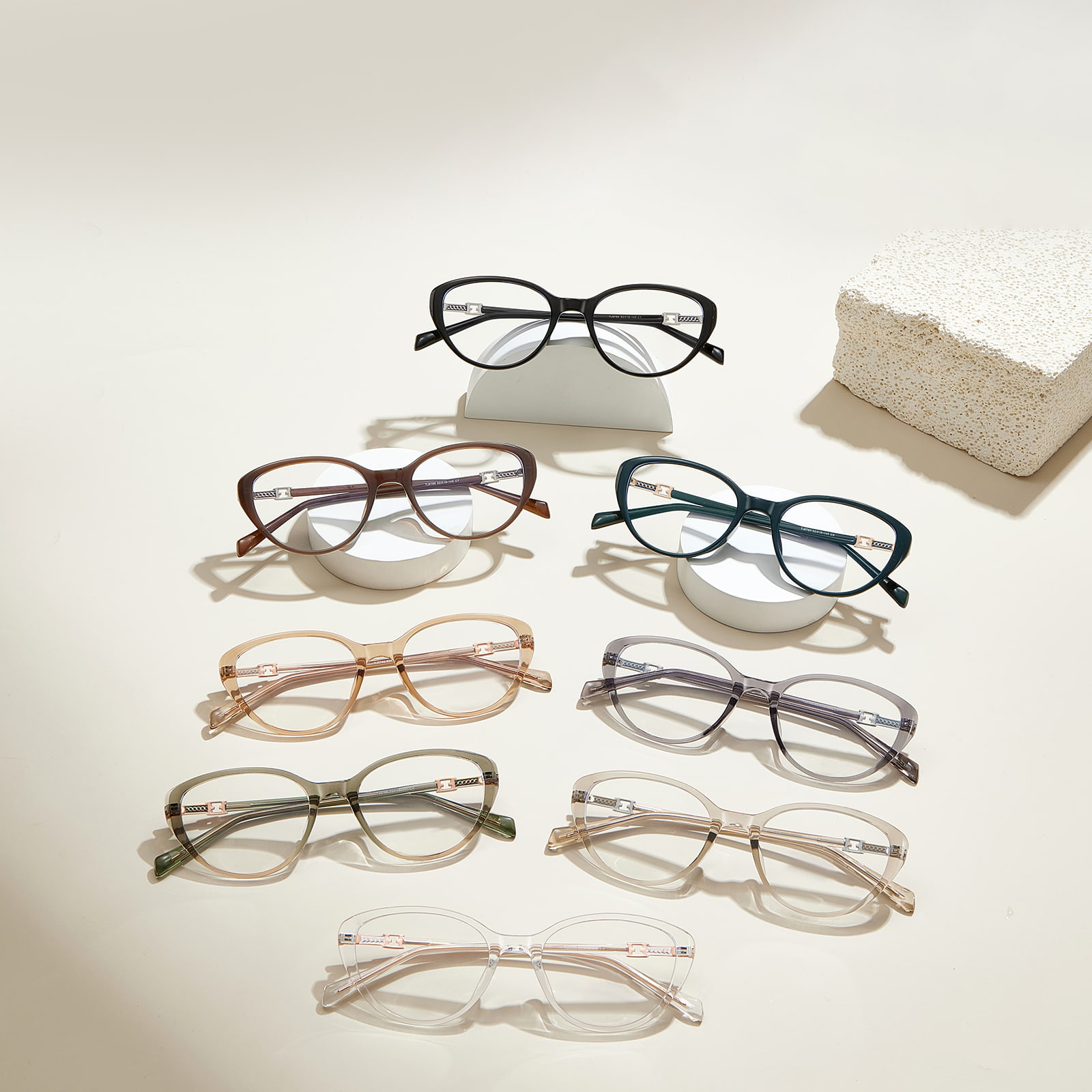 TJ5786 Okulary blokujące niebieskie światło z poszerzoną ramką motylkową