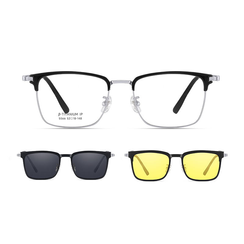 5566 Magnetyczne okulary przeciwsłoneczne 3 w 1 z niewidocznym wbudowanym magnesem