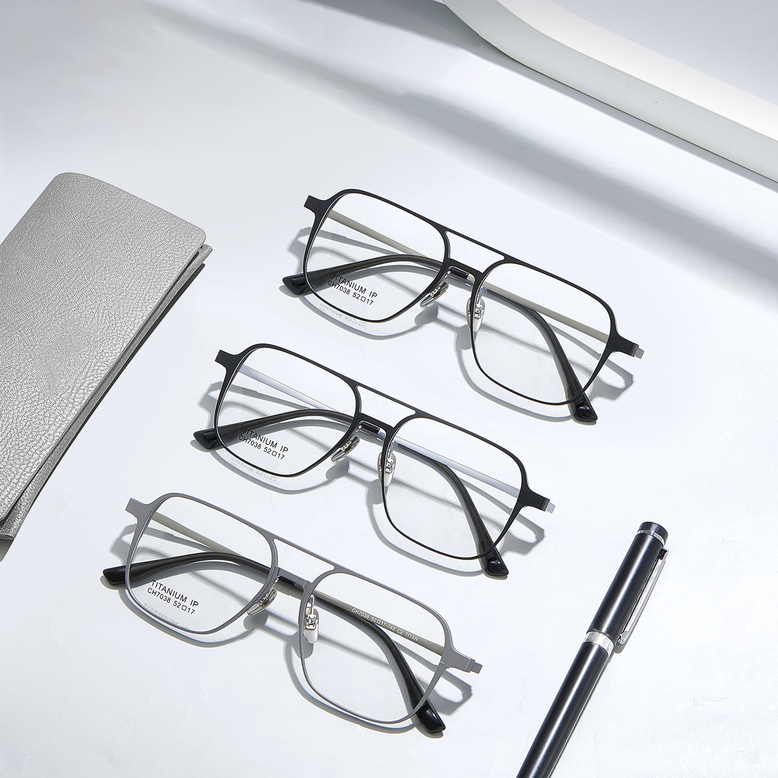 CH7038 Aluminiowo-magnezowe okulary przeciwsłoneczne z podwójną wiązką, trzy w jednym, magnetyczne krótkowzroczność, spolaryzowane okulary przeciwsłoneczne