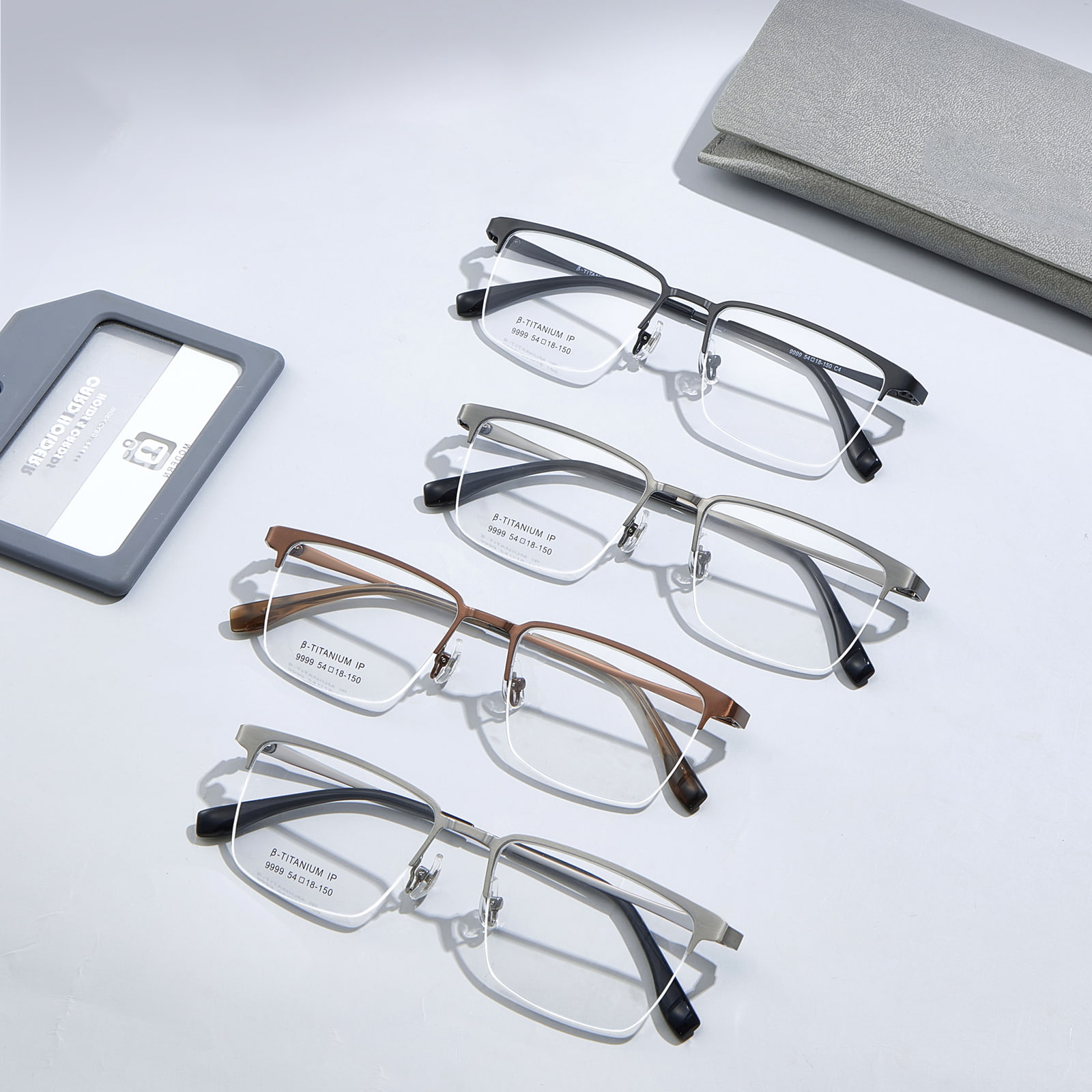 9999 Trzy w jednym Szczotkowane okulary z półramkami Magnetyczne okulary przeciwsłoneczne