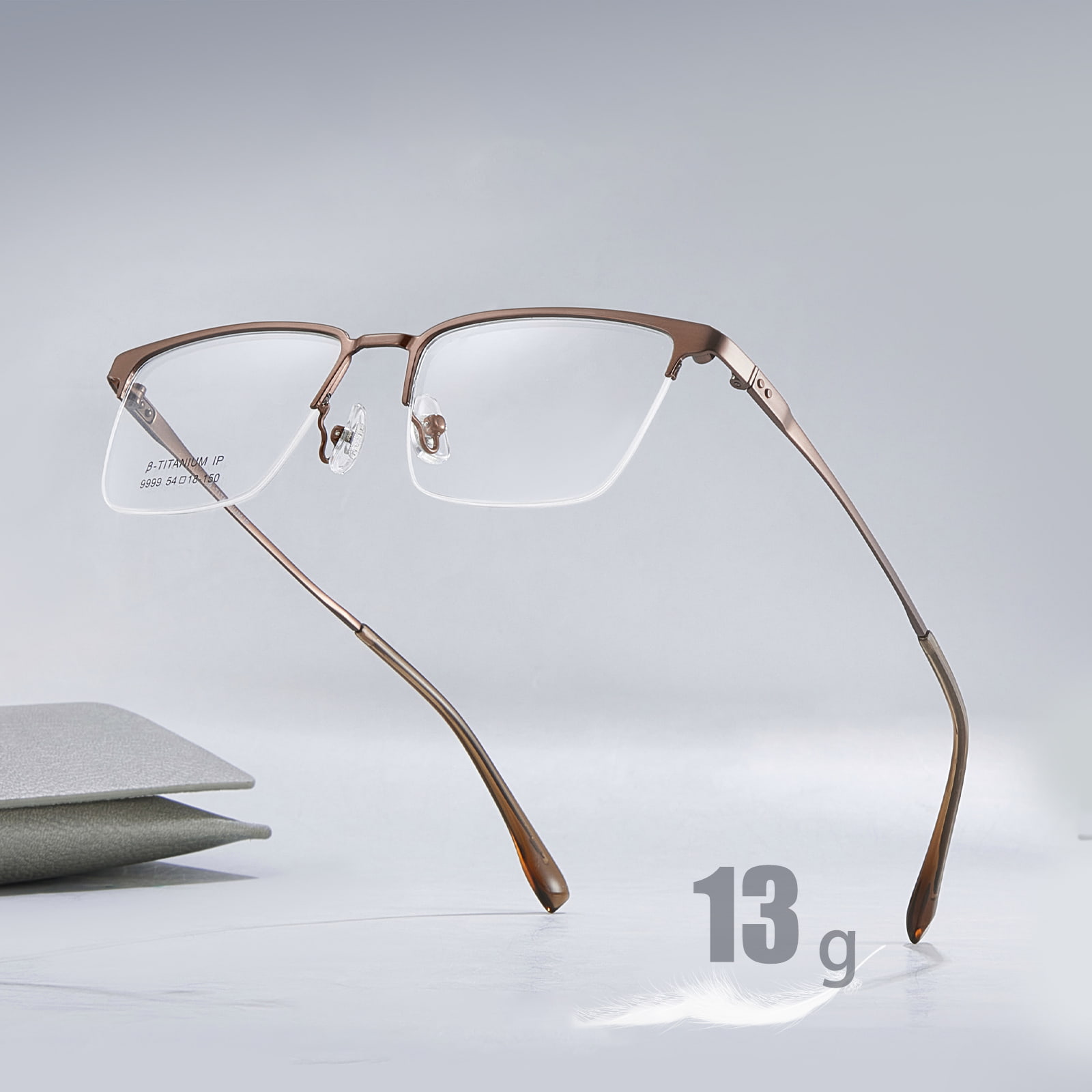 9999 Trzy w jednym Szczotkowane okulary z półramkami Magnetyczne okulary przeciwsłoneczne
