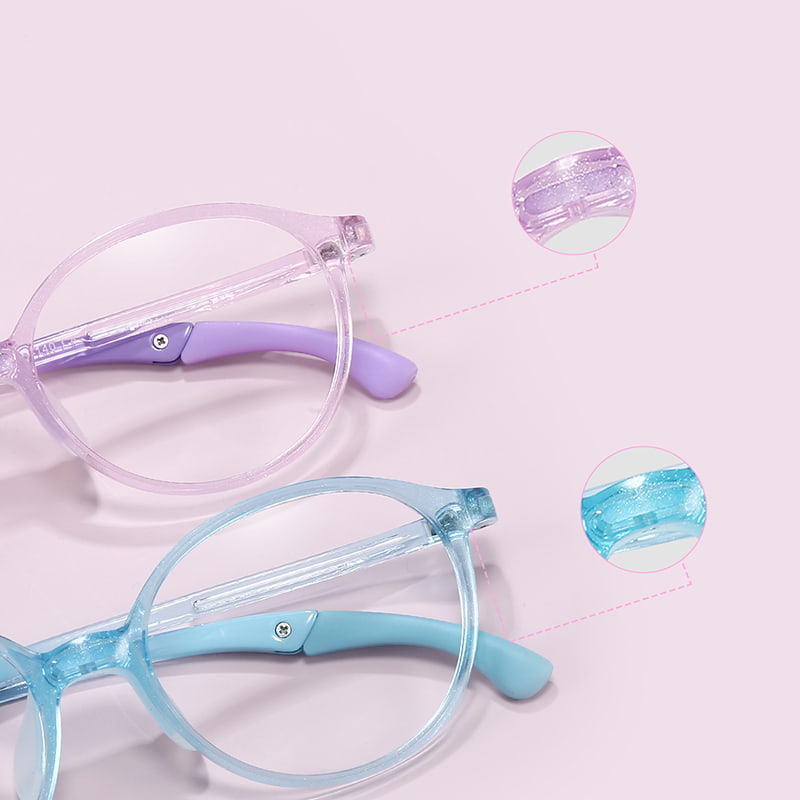 60082 Dziecięce ultralekkie okulary sportowe z okrągłą oprawką